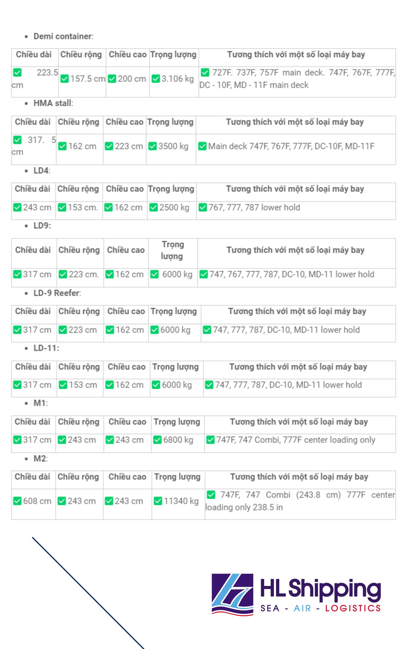 Giải Mã Container Hàng Không: Loại Nào Phù Hợp Với Bạn? - HL Shipping