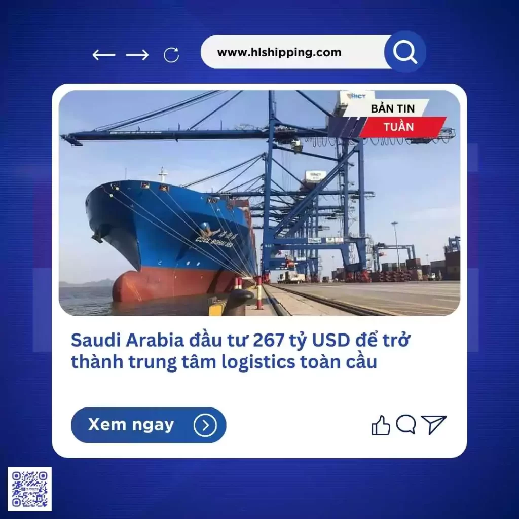 Cuộc chiến logistics toàn cầu: Saudi Arabia tung "quân bài" 267 tỷ USD