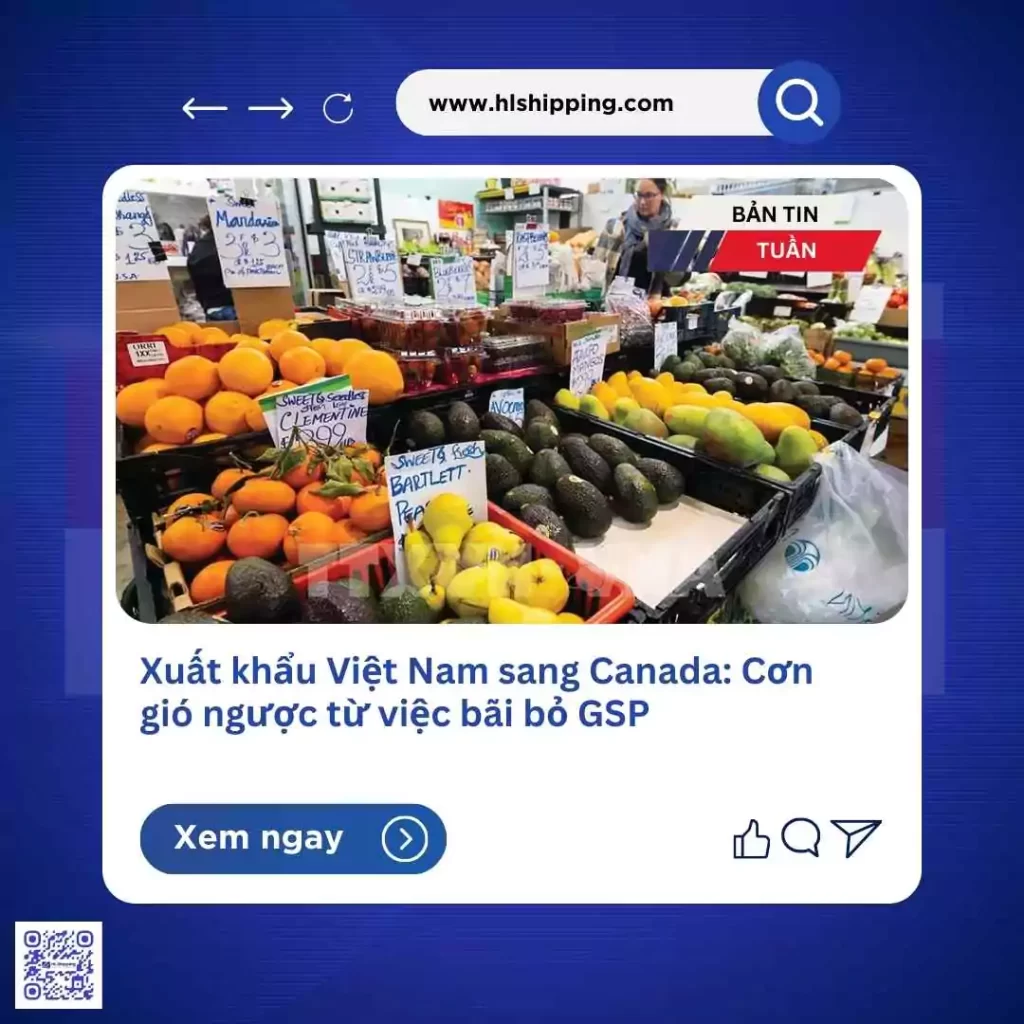 Xuất khẩu Việt Nam sang Canada: Cơn gió ngược từ việc bãi bỏ GSP