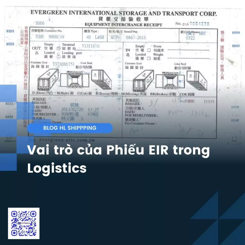 Vai trò của Phiếu EIR trong Logistics