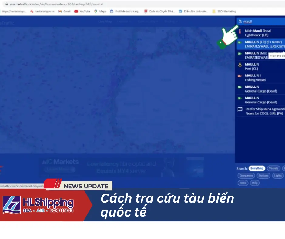 Cách tra cứu lịch trình tàu biển quốc tế chuyên nghiệp với MarineTraffic