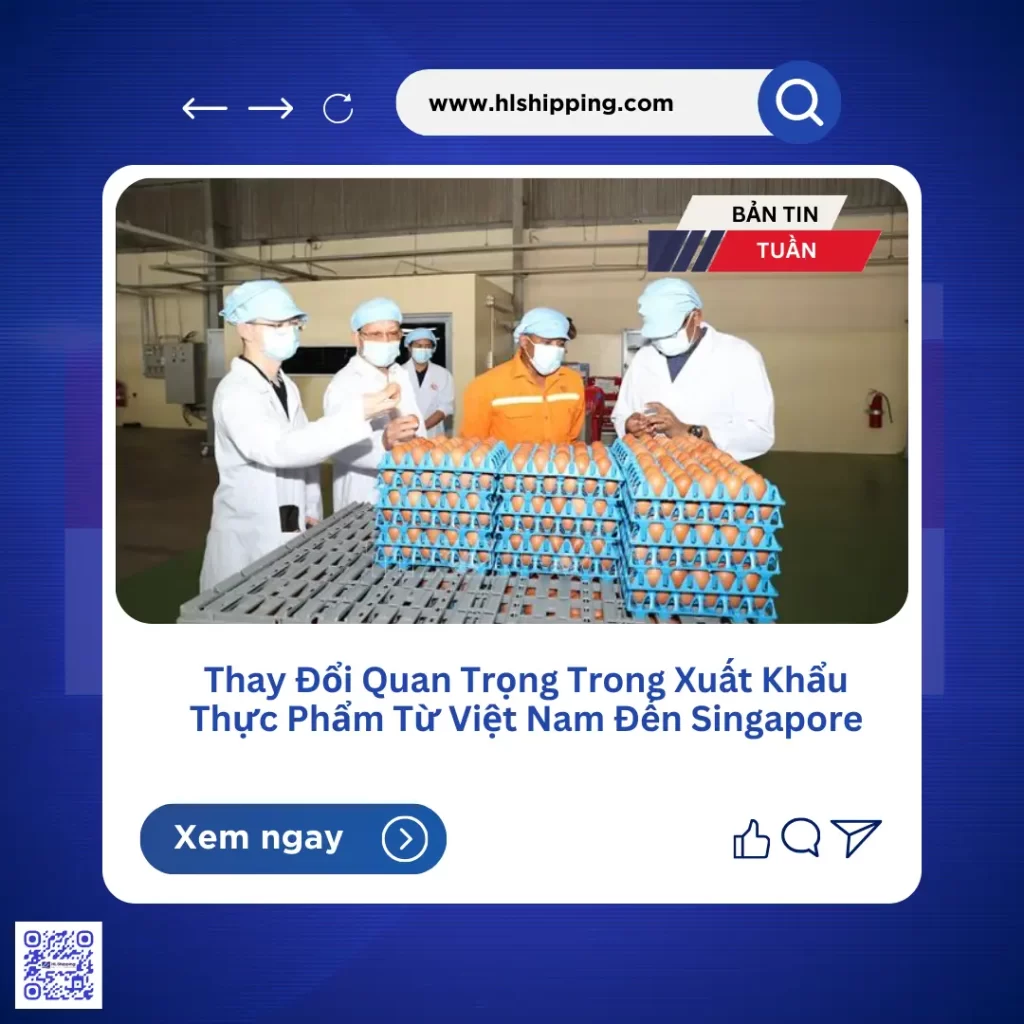 Thay Đổi Quan Trọng Trong Xuất Khẩu Thực Phẩm Từ Việt Nam Đến Singapore