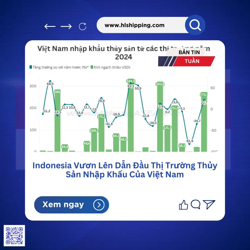 Indonesia Vươn Lên Dẫn Đầu Thị Trường Thủy Sản Nhập Khẩu Của Việt Nam