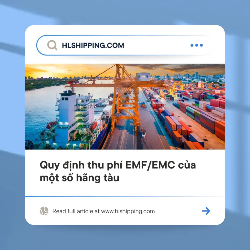 Quy định thu phí EMF/EMC của một số hãng tàu