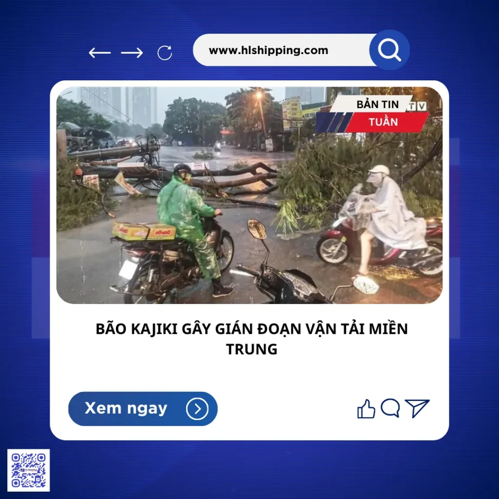 Bão Kajiki gây gián đoạn vận tải miền Trung