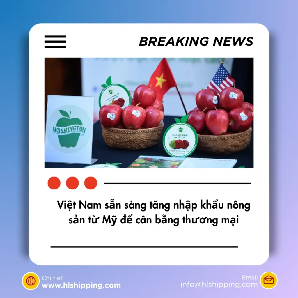 Việt Nam sẵn sàng tăng nhập khẩu nông sản từ Mỹ để cân bằng thương mại