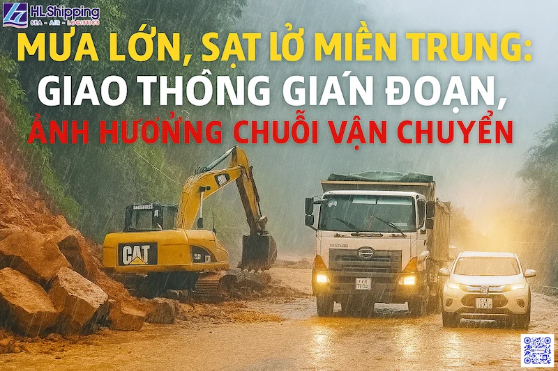 Mưa lớn, sạt lở miền Trung: Giao thông gián đoạn, ảnh hưởng chuỗi vận chuyển