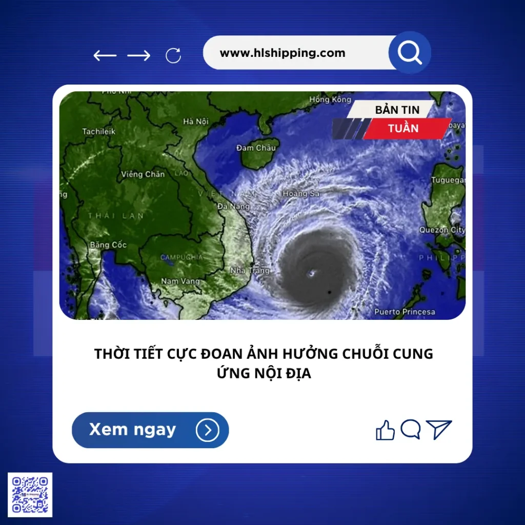 Thời tiết cực đoan ảnh hưởng chuỗi cung ứng nội địa