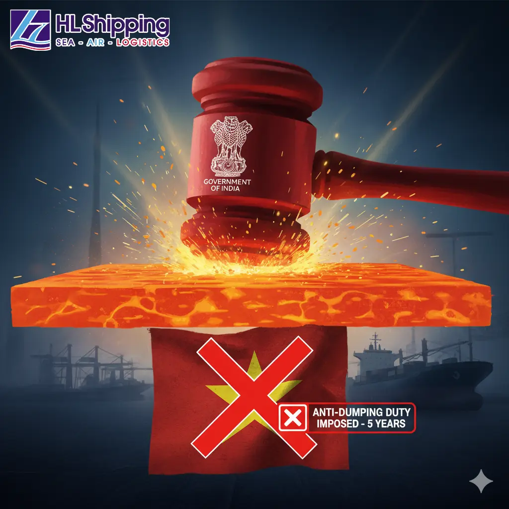 Ấn Độ đã chính thức áp thuế chống bán phá giá 5 năm đối với thép cán nóng nhập từ Việt Nam,