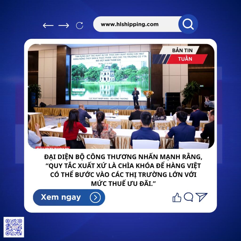 Đại diện Bộ Công Thương nhấn mạnh rằng, “quy tắc xuất xứ là chìa khóa để hàng Việt có thể bước vào các thị trường lớn với mức thuế ưu đãi.”