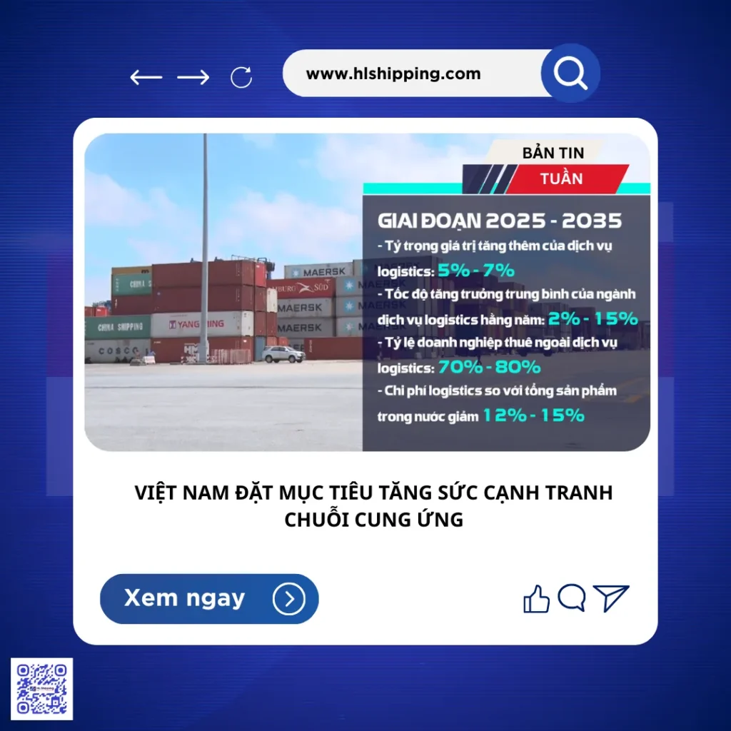 Việt Nam đặt mục tiêu tăng sức cạnh tranh chuỗi cung ứng