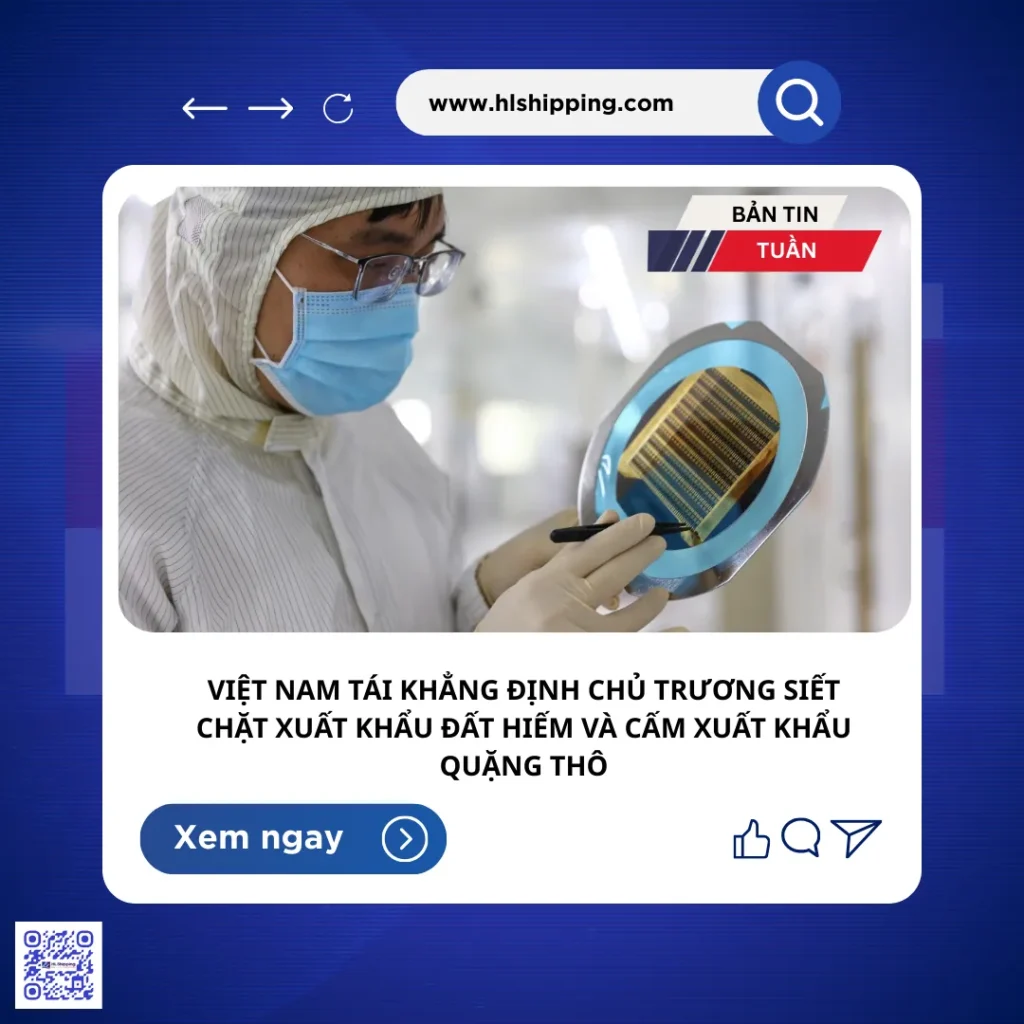 Việt Nam tái khẳng định chủ trương siết chặt xuất khẩu đất hiếm và cấm xuất khẩu quặng thô,