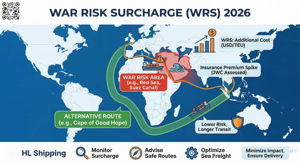 Các Yếu Tố Quyết Định Mức Phụ Phí War Risk Surcharge