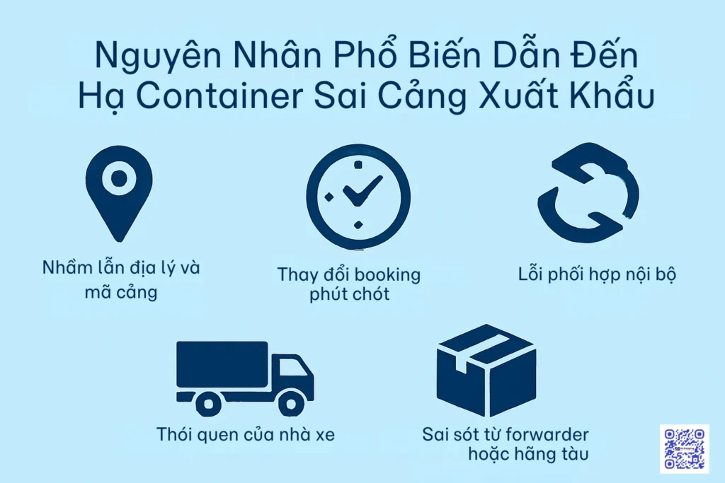Nguyên Nhân Phổ Biến Dẫn Đến Hạ Container Sai Cảng Xuất Khẩu