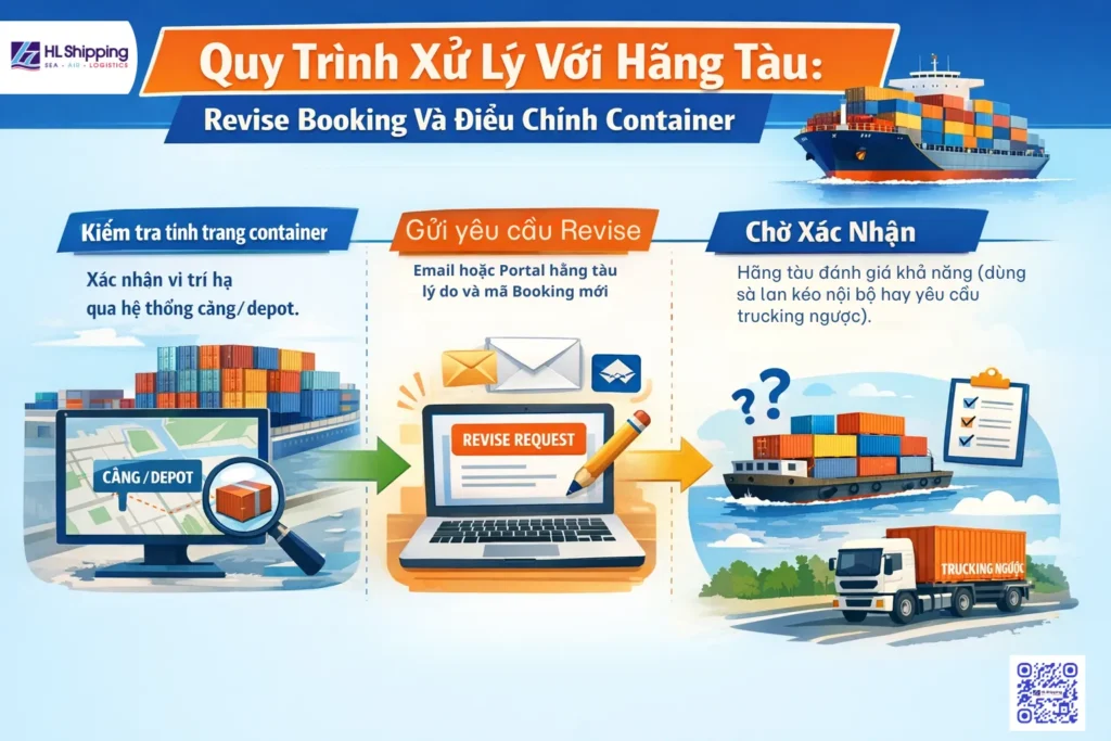 Quy Trình Xử Lý Với Hãng Tàu: Revise Booking Và Điều Chỉnh Container