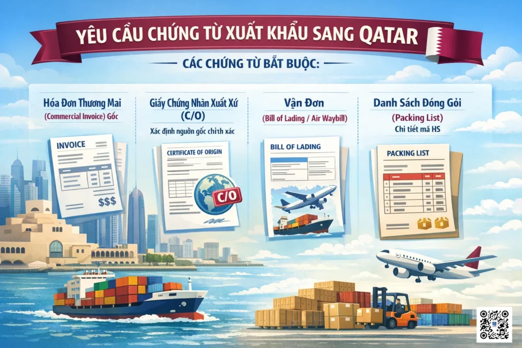 Yêu Cầu Chứng Từ Xuất Khẩu Sang Qatar