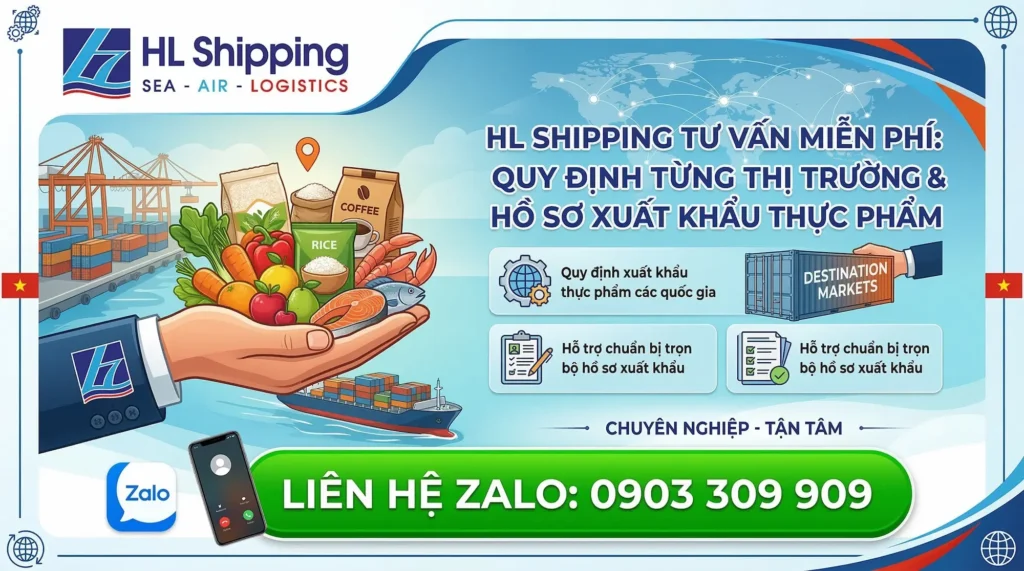 HL Shipping tư vấn miễn phí về quy định từng thị trường và hỗ trợ chuẩn bị hồ sơ xuất khẩu