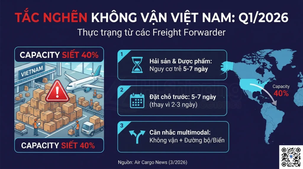 Tắc nghẽn không vận ở Việt Nam: Thực trạng Q1/2026