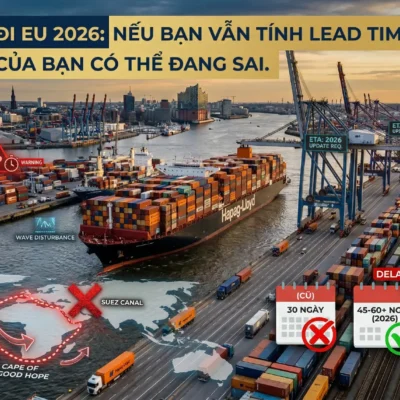 Tuyến Biển Đi EU 2026: Nếu Bạn Vẫn Tính Lead Time 30 Ngày — Kế Hoạch Của Bạn Có Thể Đang Sai