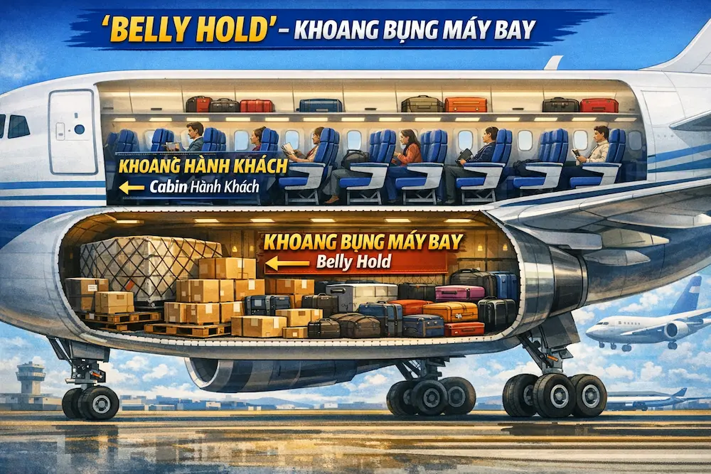 "Belly hold" — khoang bụng máy bay