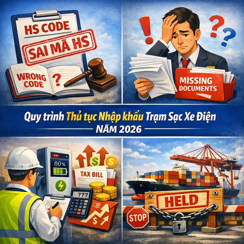 Những lỗi phổ biến khi làm thủ tục nhập khẩu trạm sạc xe điện lần đầu