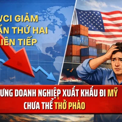 WCI Giảm Tuần Thứ Hai Liên Tiếp — Nhưng Doanh Nghiệp Xuất Khẩu Đi Mỹ Chưa Thể Thở Phào