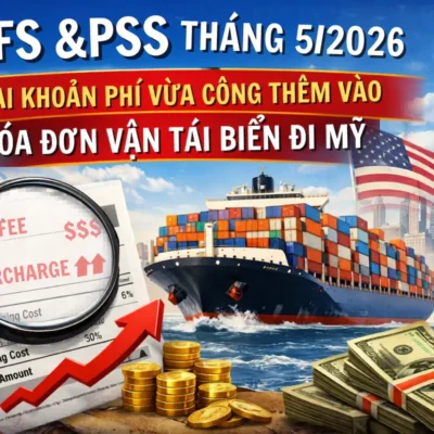 EFS và PSS Tháng 5/2026: Hai Khoản Phí Vừa Cộng Thêm Vào Hóa Đơn Vận Tải Biển Đi Mỹ