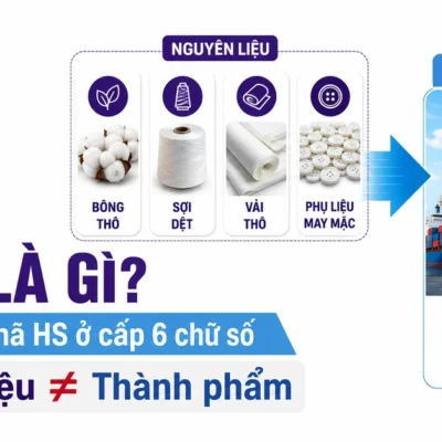 Minh họa CTSH là chuyển đổi mã HS ở cấp sáu chữ số giữa nguyên liệu và thành phẩm.