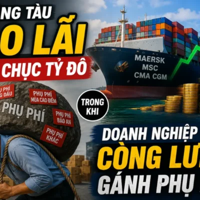 Hãng Tàu Báo Lãi Hàng Chục Tỷ Đô Trong Khi Doanh Nghiệp Việt Còng Lưng Gánh Phụ Phí