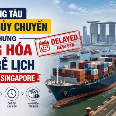 Hãng tàu không hủy chuyến nhưng hàng hóa vẫn trễ lịch do nghẽn Singapore