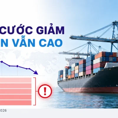 Chỉ số cước container giảm nhưng hóa đơn vận chuyển thực tế vẫn neo cao