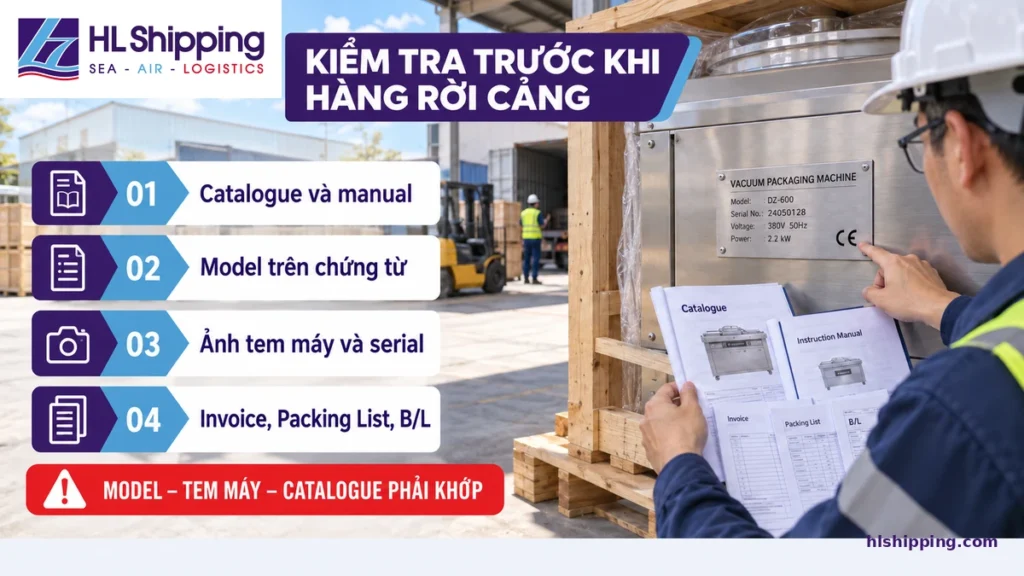 Checklist hồ sơ cần kiểm tra trước khi nhập khẩu máy hút chân không đóng gói.