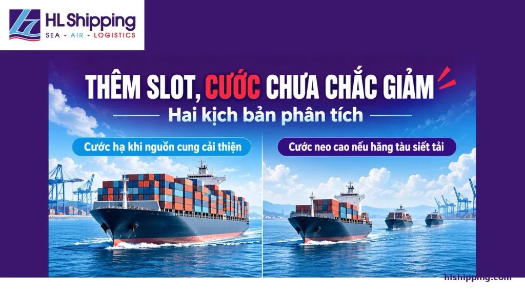 Hai kịch bản phân tích cước Bờ Đông Mỹ khi năng lực quá cảnh Panama tăng.